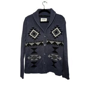 Urban Pipeline shawl collar aztec cardigan mens medium southwestern nordic boho
